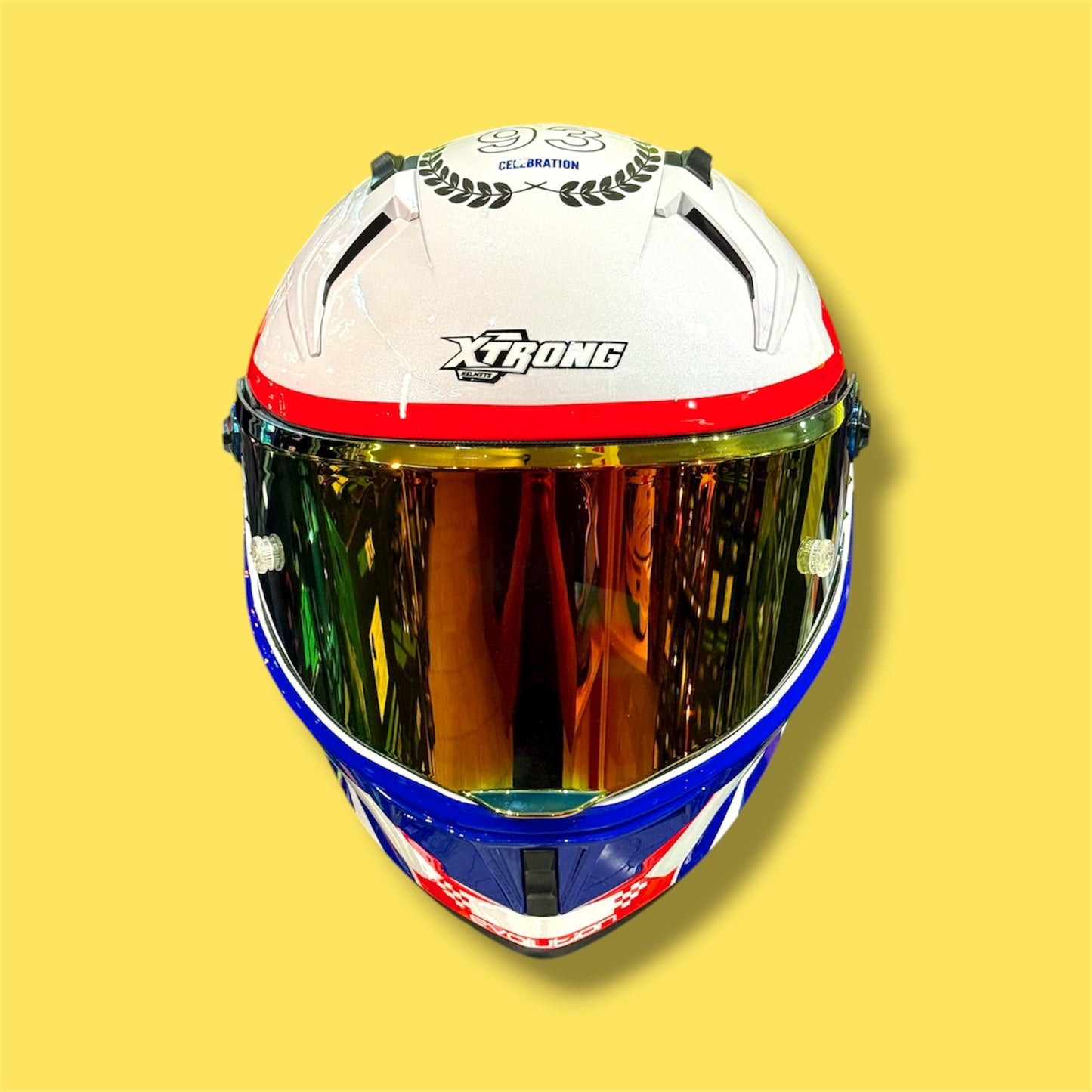 CASCO XTRONG 352 R1 GRID ROJO/AZUL