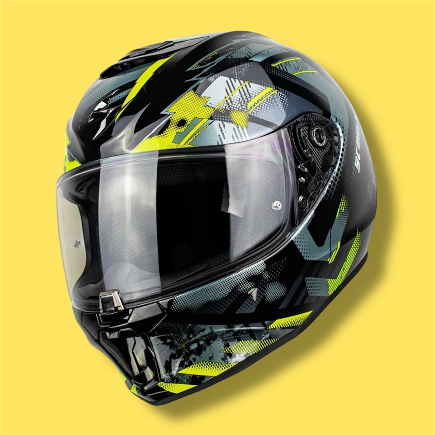 CASCO SCORPION EXO 391 FULL FACE CLUTTER NEON