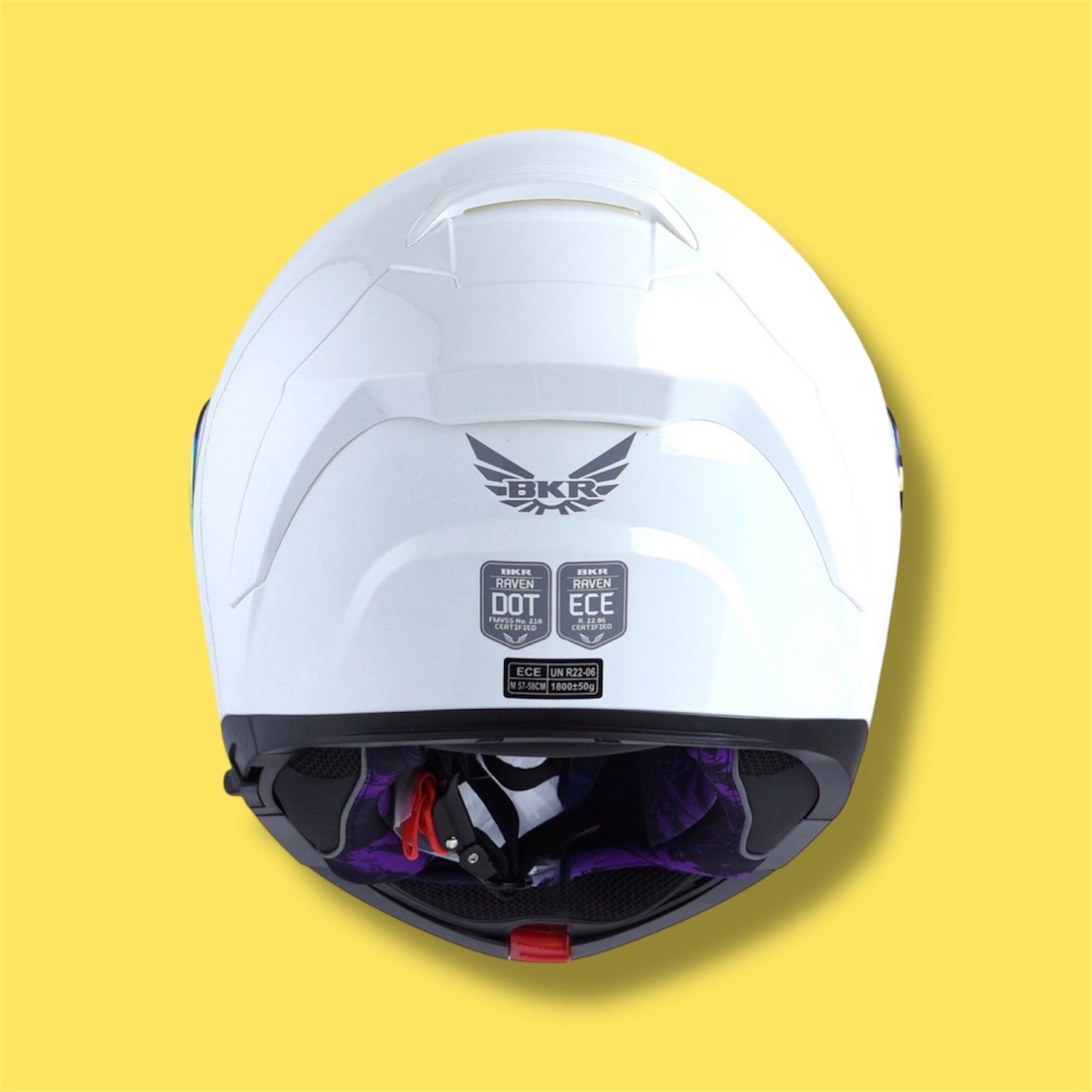 CASCO BKR RAVEN BLANCO MICA DORADA ABATIBLE SVS