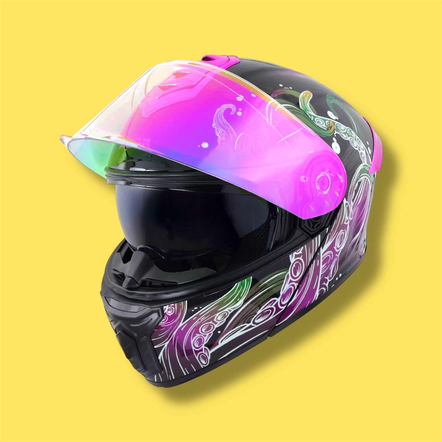 CASCO RODA PILOT MORADO KRAKEN GLOW IN THE DARK