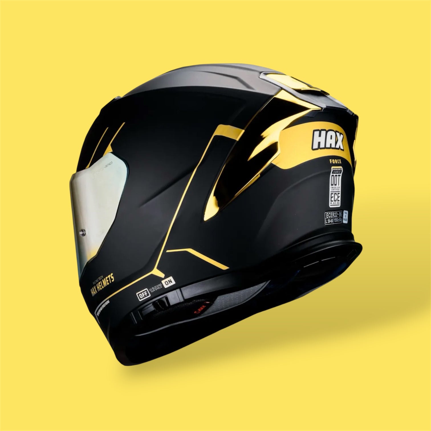 CASCO HAX FORCE SOLID NEGRO DORADO