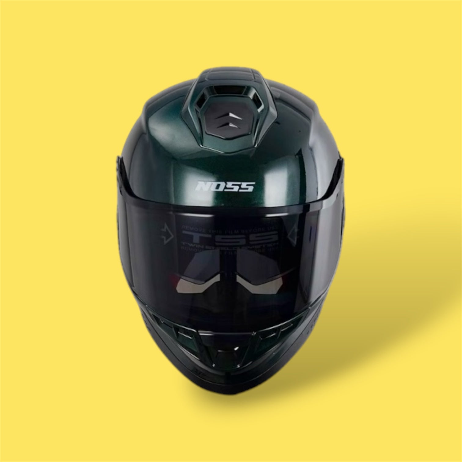Casco NOSS NS-806S Diamante Negro/Verde Gloss