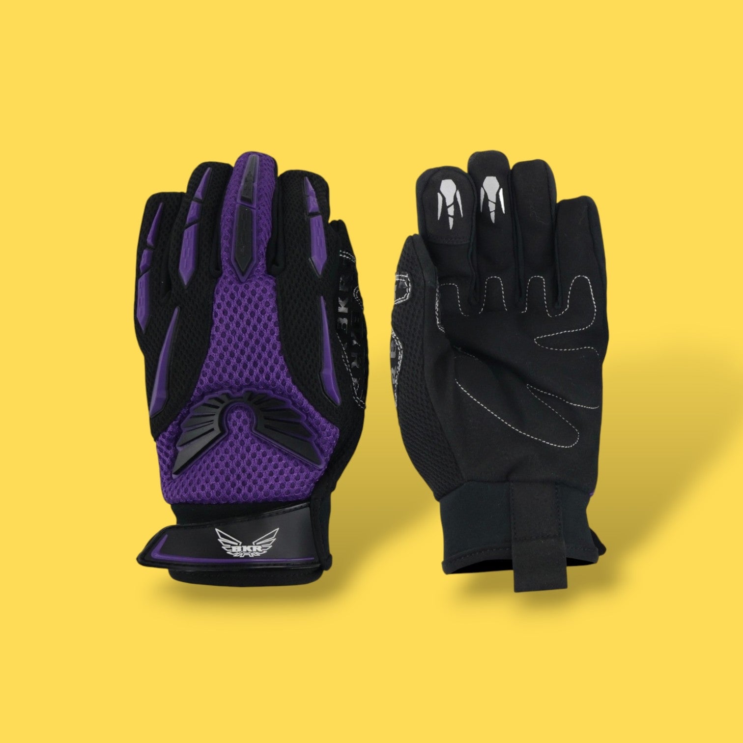 GUANTE BKR DELTA NEGRO/MORADO