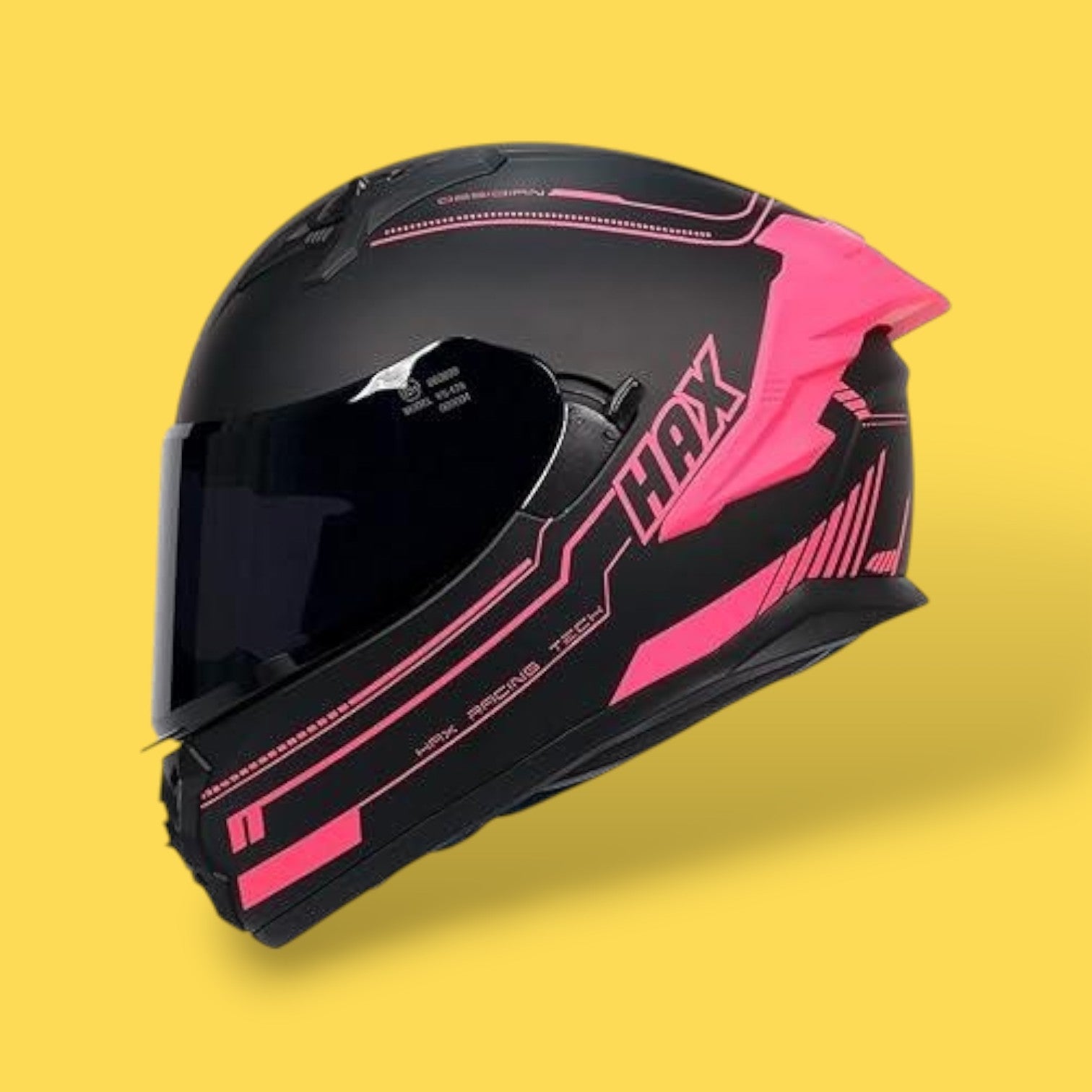 CASCO HAX OBSIDIAN NEGRO ROSA