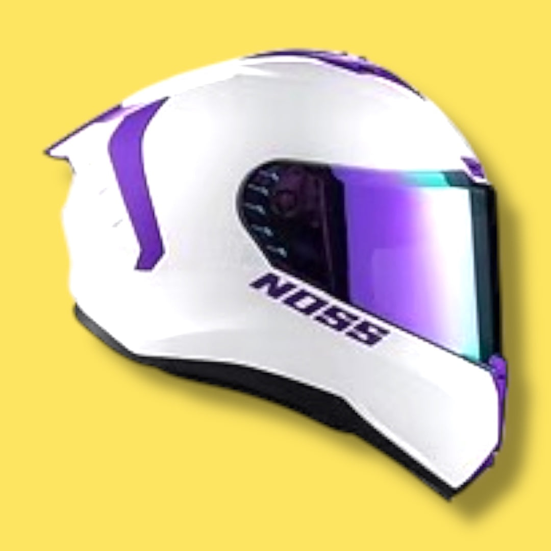 CASCO NOSS NS 888 SOLID BLANCO/MORADO
