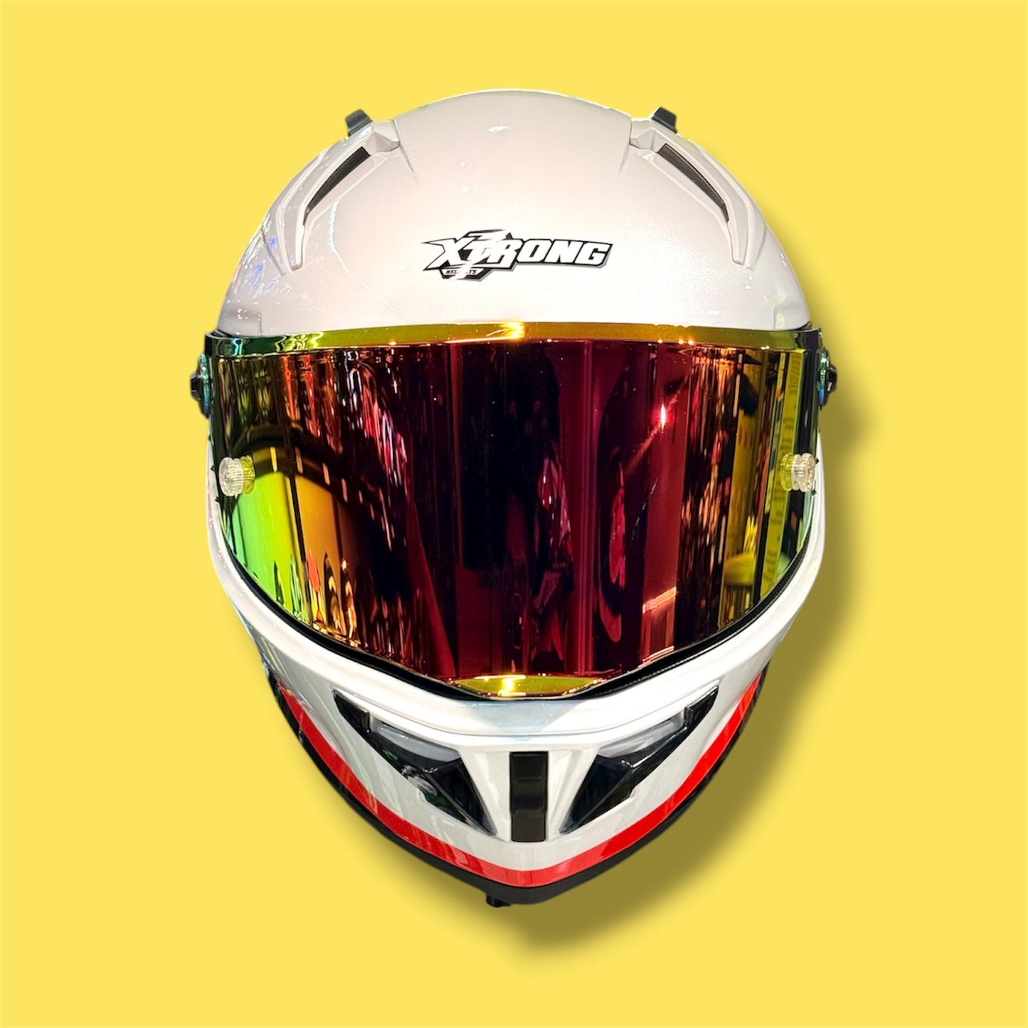 CASCO XTRONG 352 R1 GLOW NEGRO/BLANCO