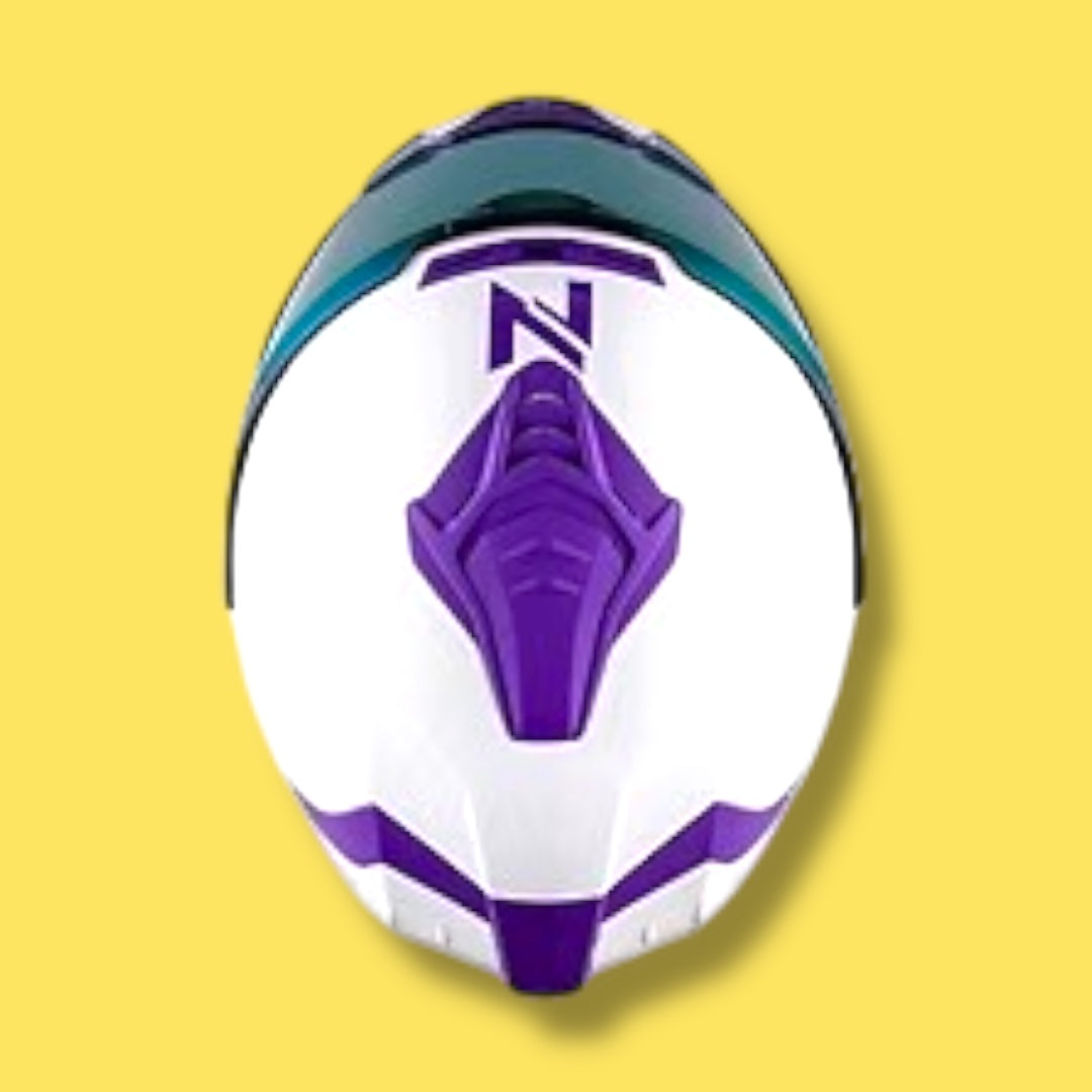 CASCO NOSS NS 888 SOLID BLANCO/MORADO