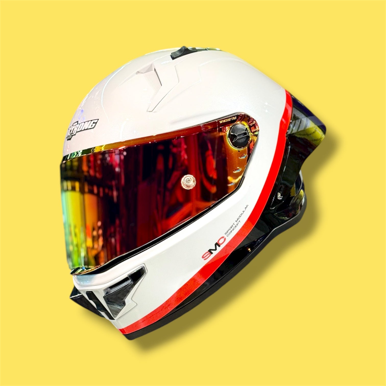 CASCO XTRONG 352 R1 GLOW NEGRO/BLANCO