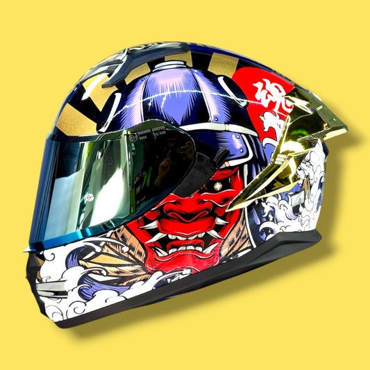 CASCO HAX OBSIDIAN SAMURAI GOLD