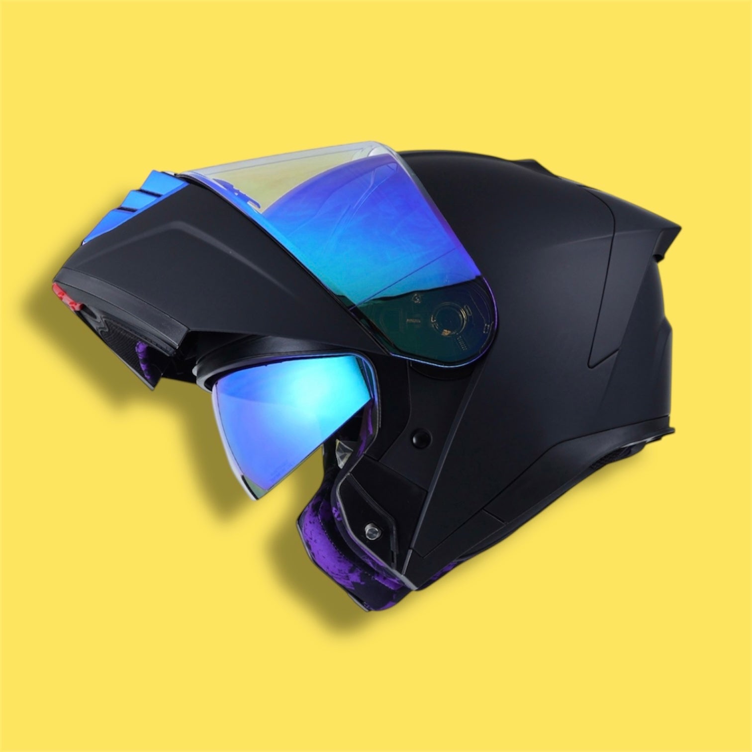 CASCO BKR RAVEN NEGRO MICA AZUL ABATIBLE SVS