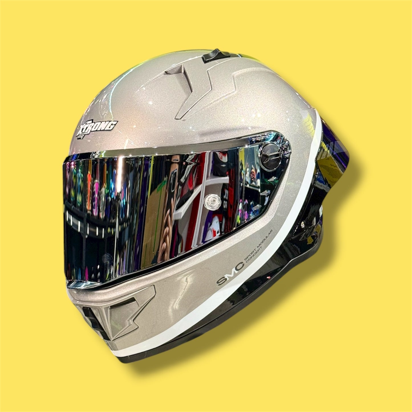 CASCO XTRONG 352 R1 GLOW GRIS/NEGRO