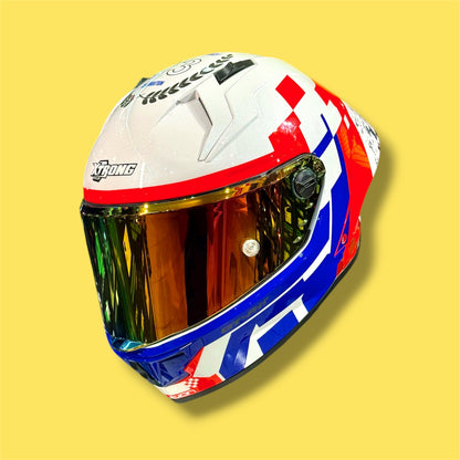 CASCO XTRONG 352 R1 GRID ROJO/AZUL