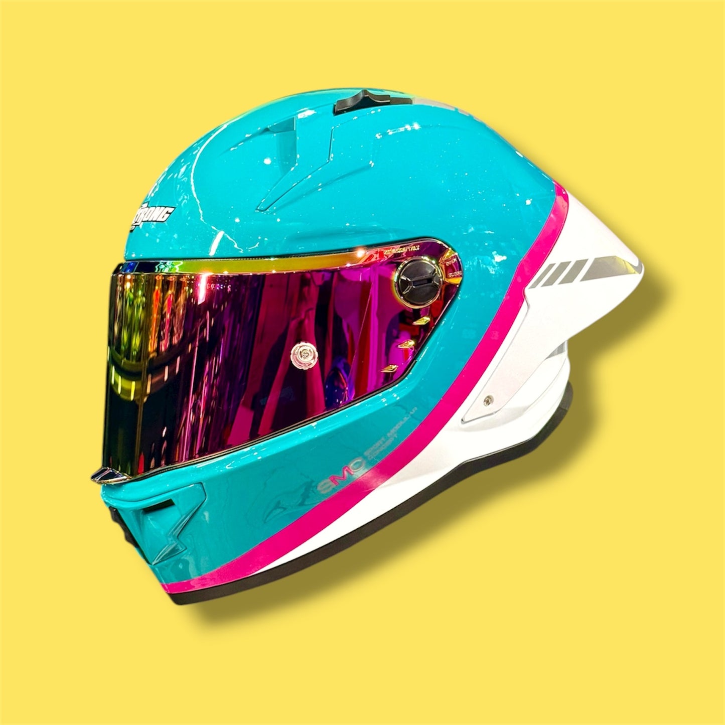 CASCO XTRONG 352 R1 GLOW AZUL/BLANCO