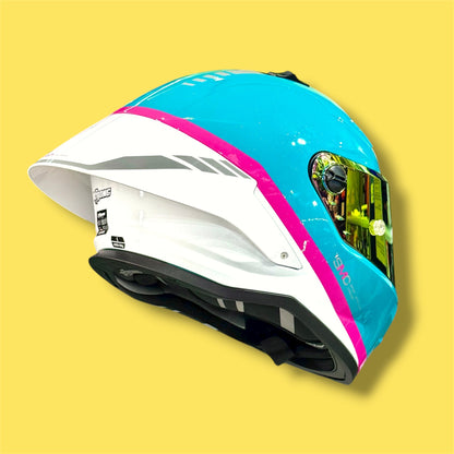 CASCO XTRONG 352 R1 GLOW AZUL/BLANCO
