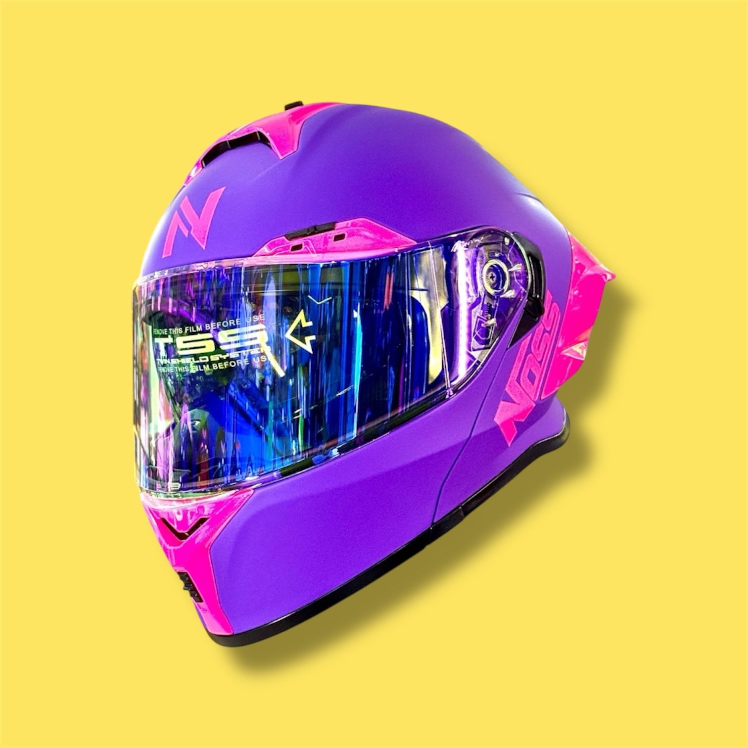 CASCO NOSS NS-X90 EDICION ESPECIAL MORADO