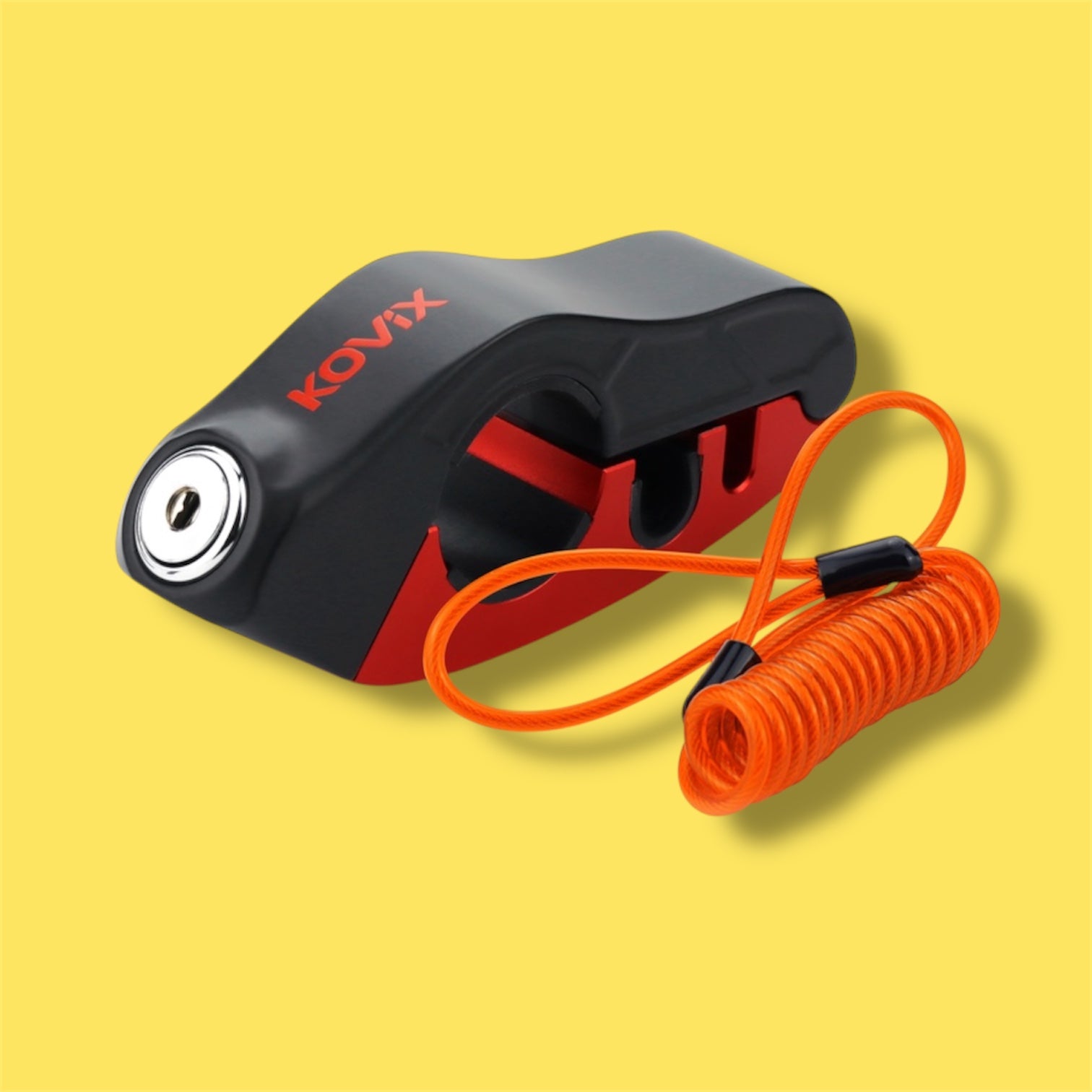 CANDADO KOVIX DE PUÑO CON ALARMA KDS NARANJA