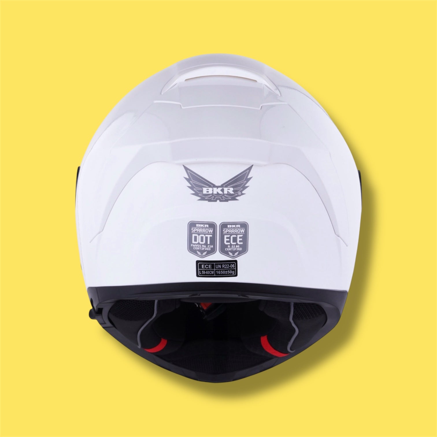 CASCO BKR SPARROW BLANCO MICA PLATEADA