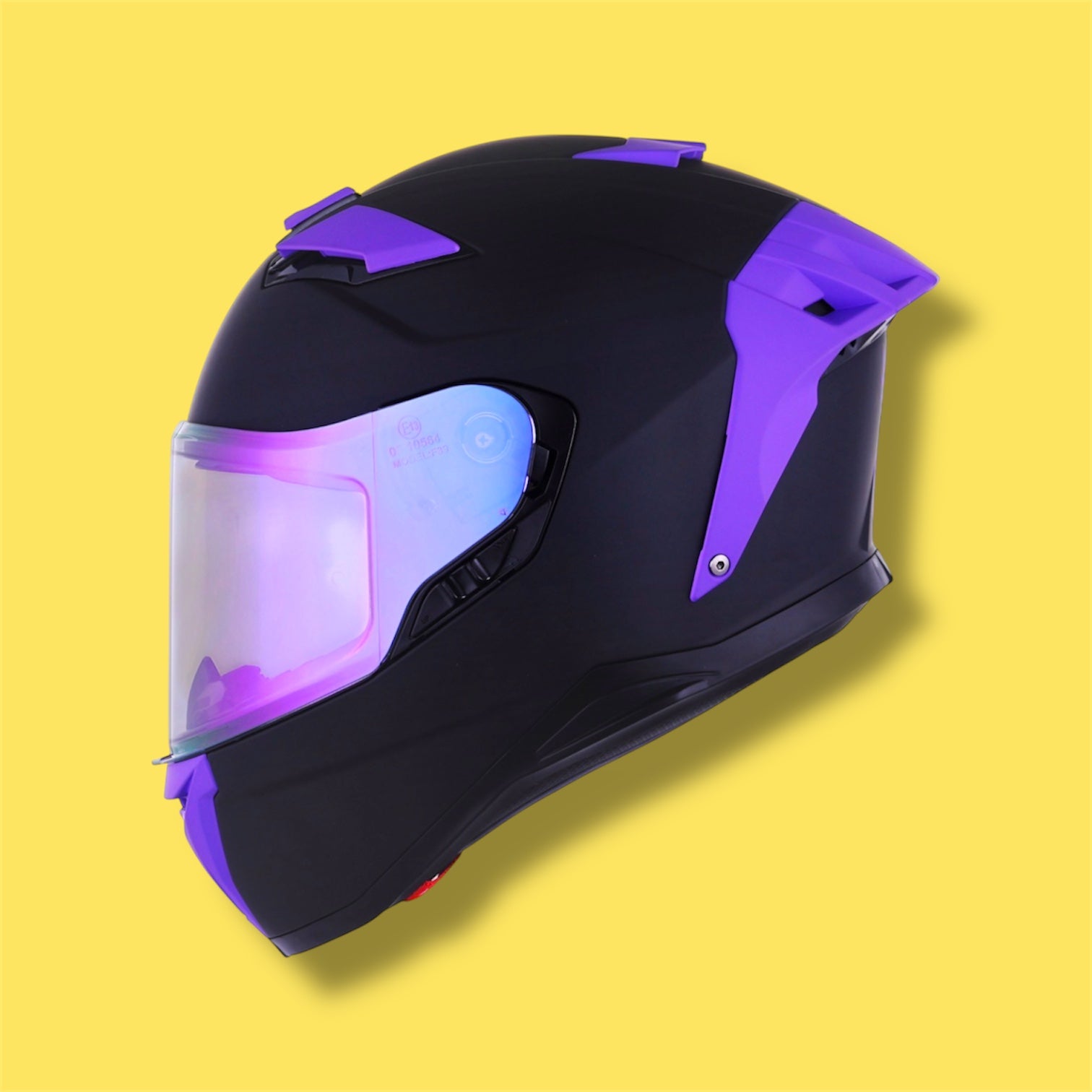 CASCO BKR FALCON NEGRO MATE MICA MORADA