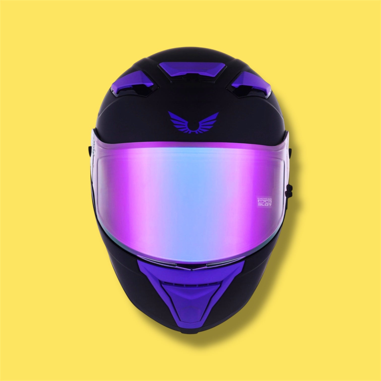 CASCO BKR FALCON NEGRO MATE MICA MORADA