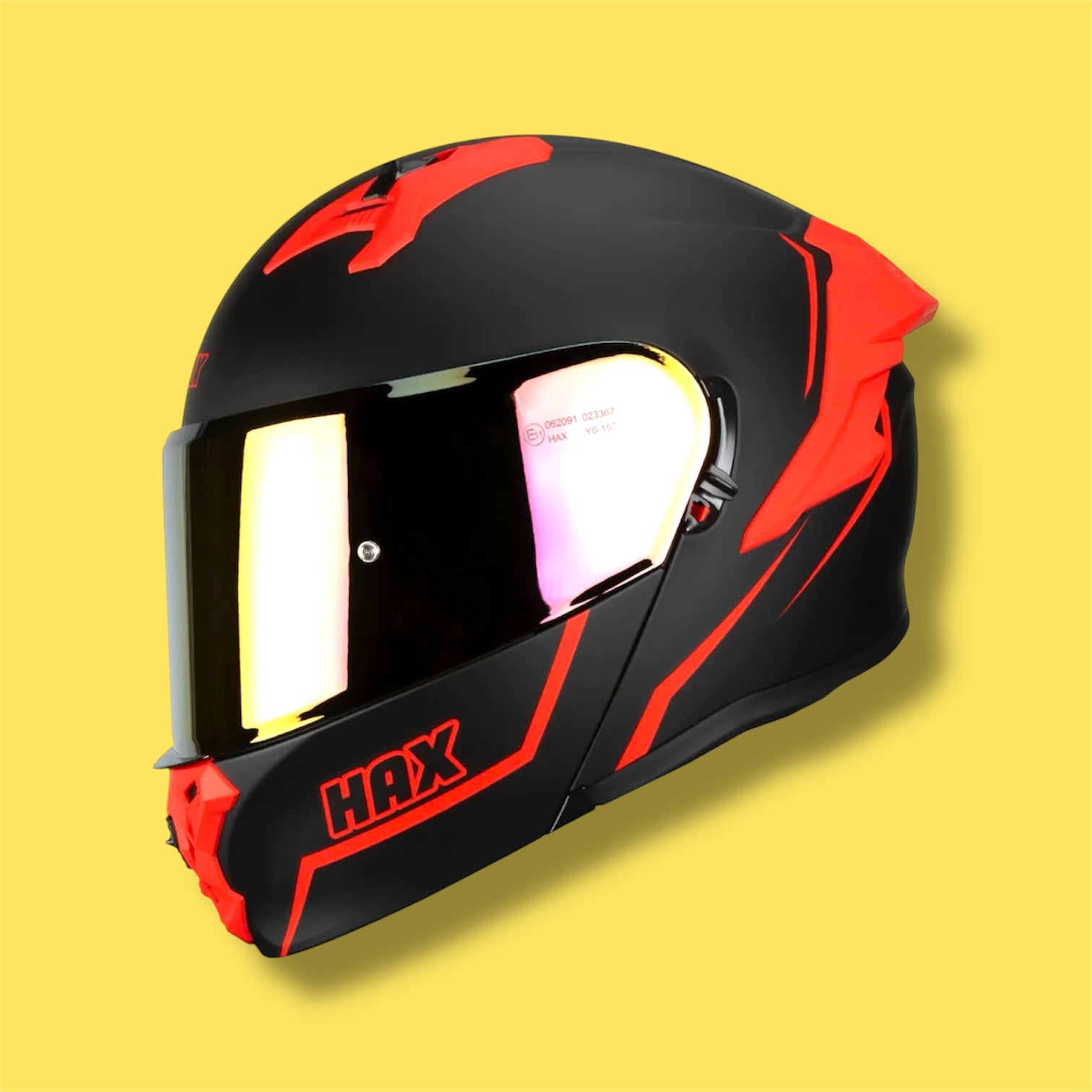 CASCO HAX OBSIDIAN AB NEGRO ROJO