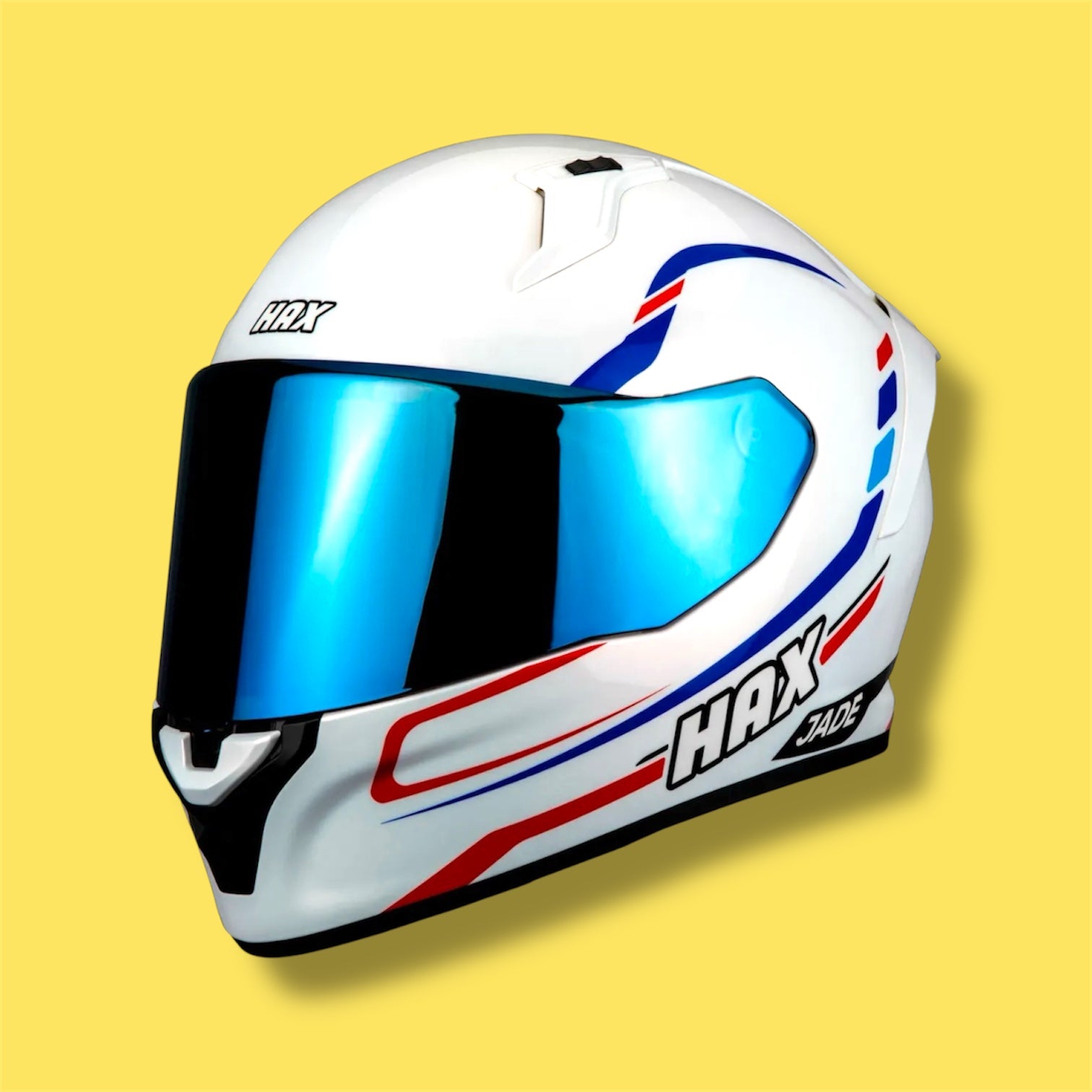 CASCO HAX JADE BMW BLANCO SP AZUL BRILLO