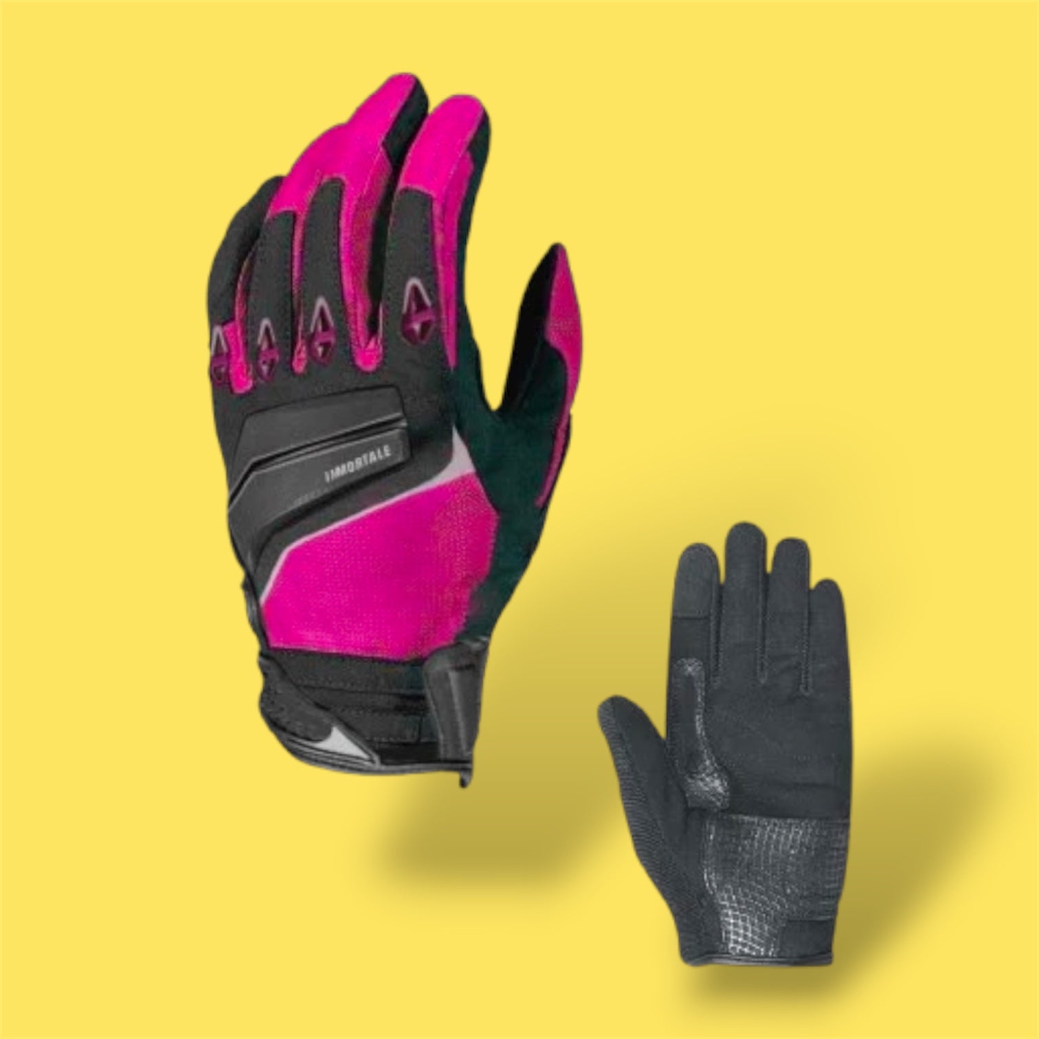 GUANTES IMMORTALE NYBIO MUJER NEGRO / FUCSIA