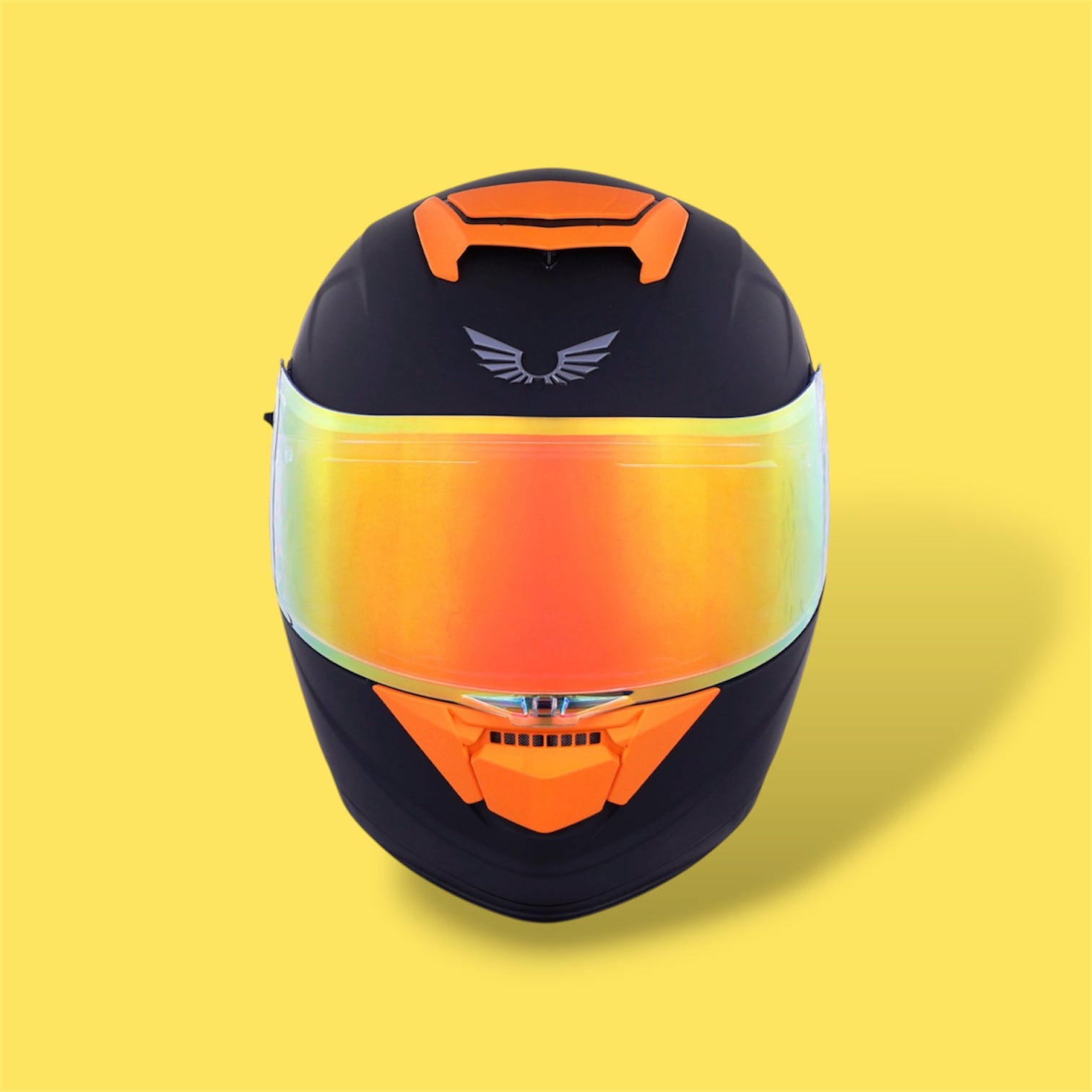 CASCO BKR APOLO NEGRO MATE MICA NARANJA + MICA