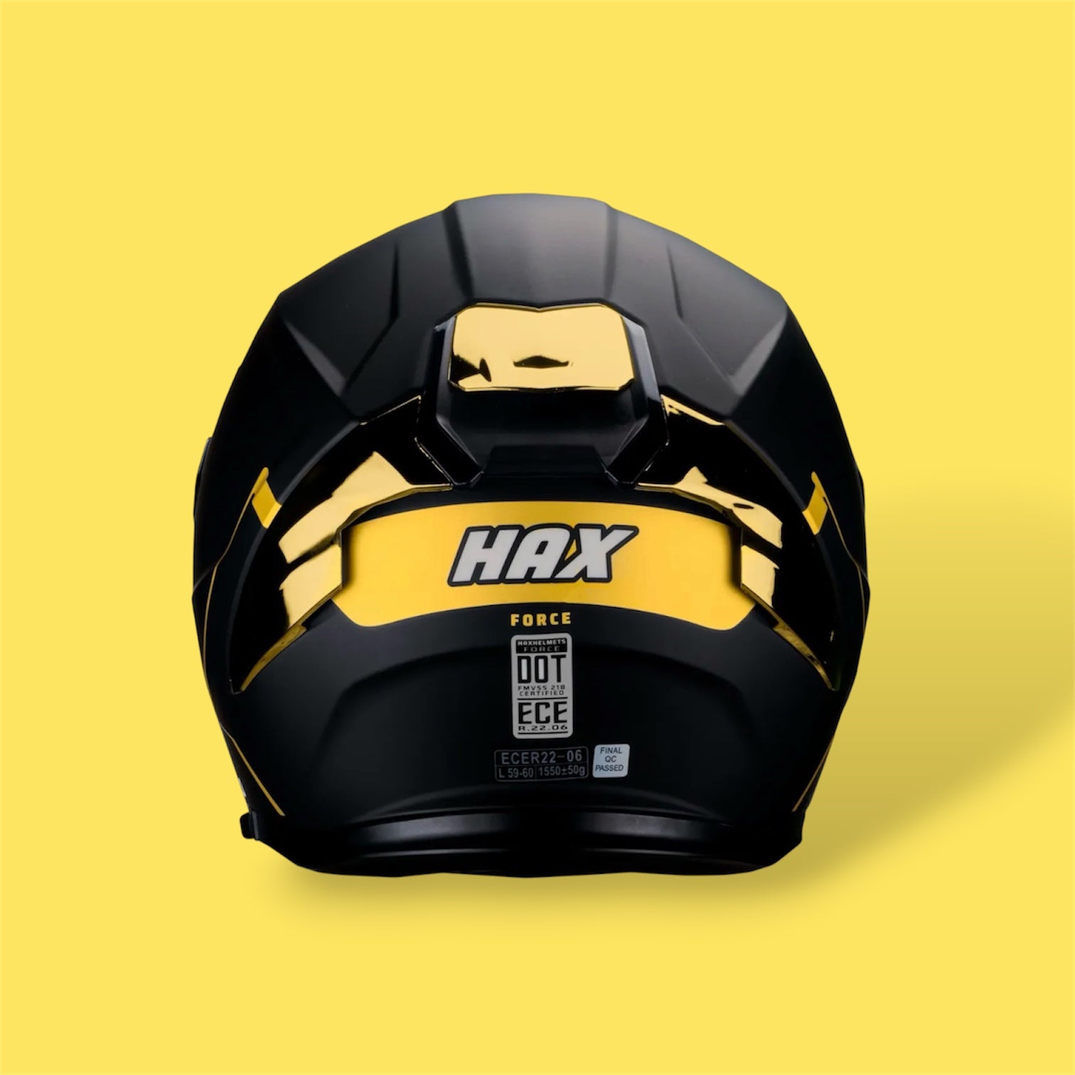 CASCO HAX FORCE SOLID NEGRO DORADO