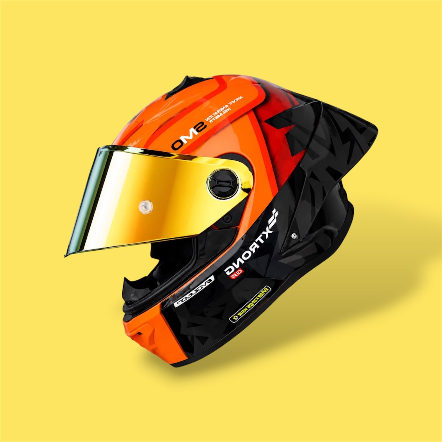 CASCO XTRONG XTR-352 R1 LUSAIL NEGRO ROJO BRILLO