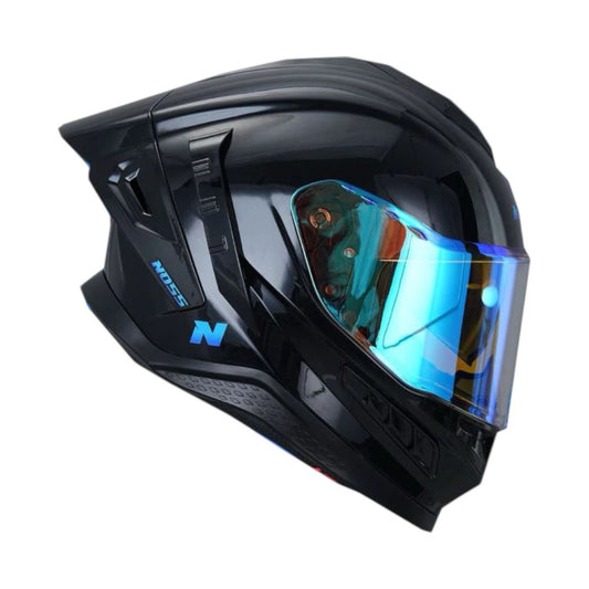 CASCO NOSS NS-806 SOLID NEGRO BRILLO