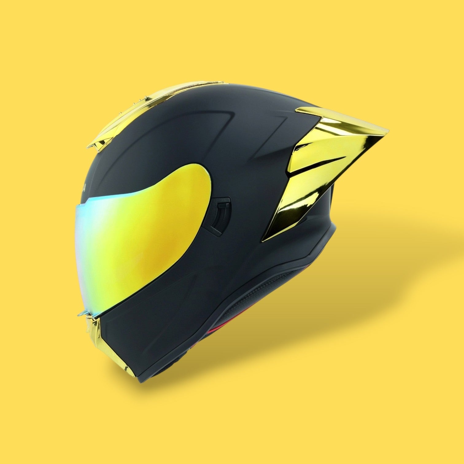 CASCO RODA BEAST COURSE NEGRO MATE ALERÓN DORADO