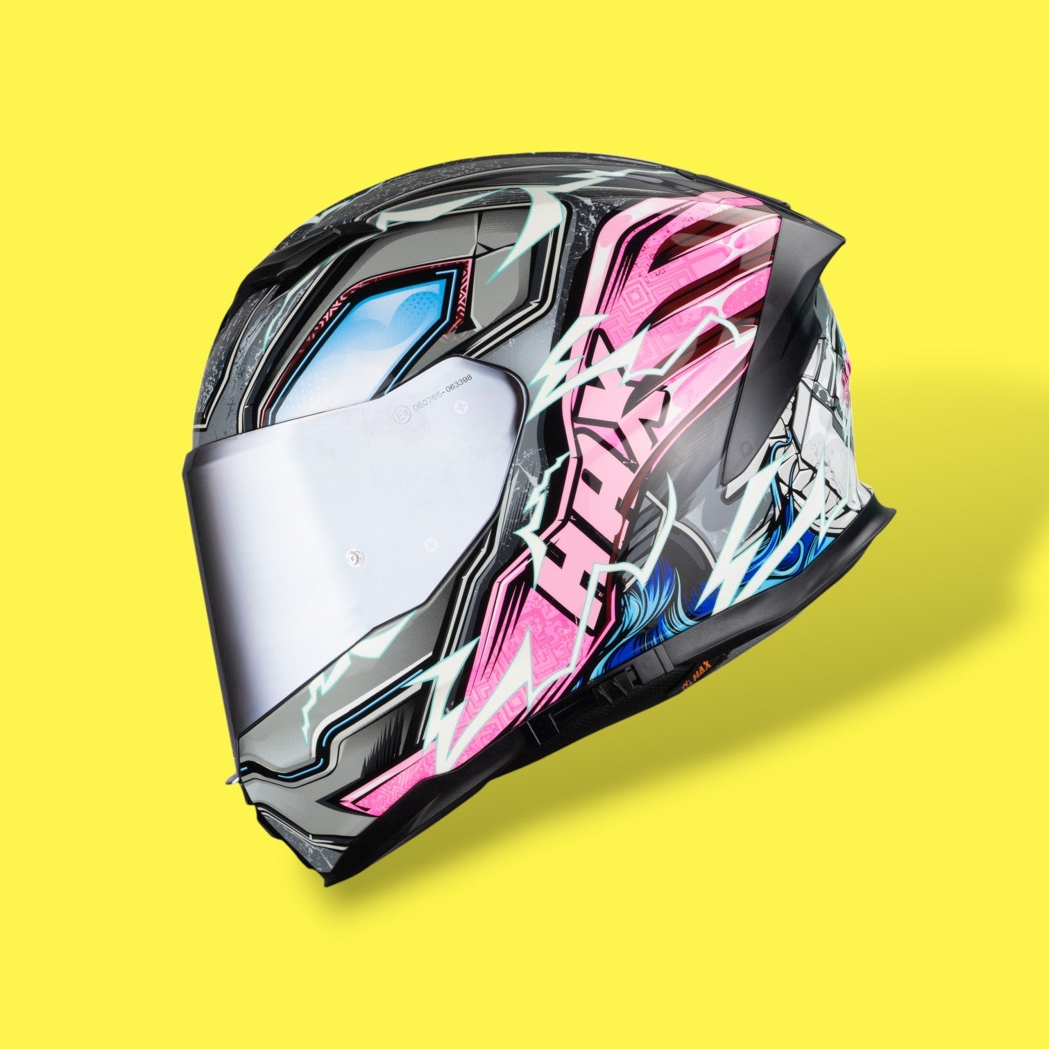 CASCO INTEGRAL HAX FORCE THUNDER ROSA BRILLO